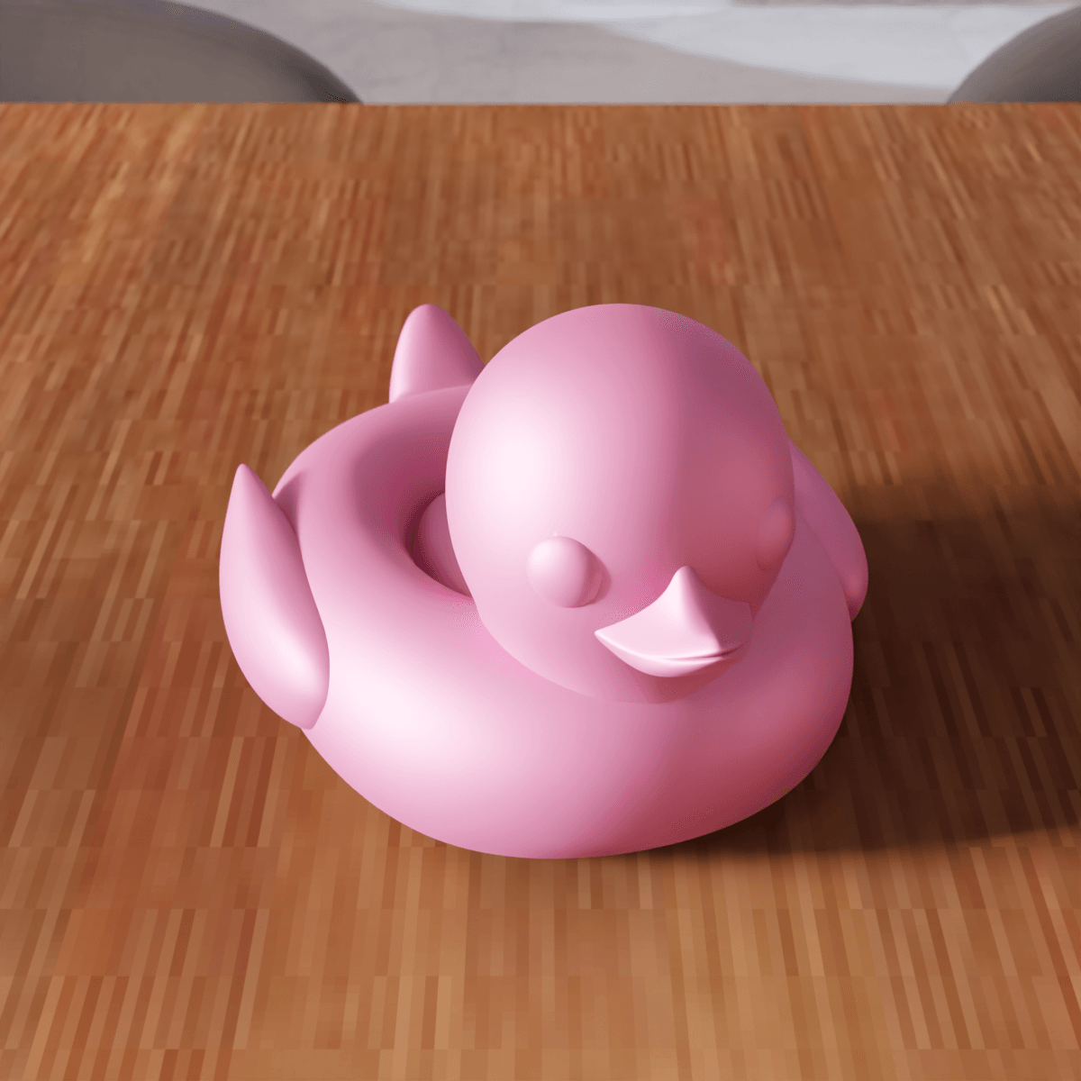 Cute Stylized Duck Figurine 3d model