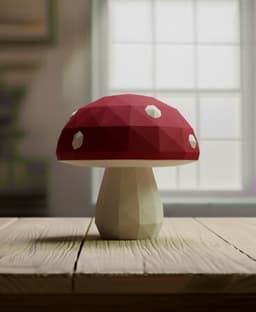 champignon lowpoly 3d model