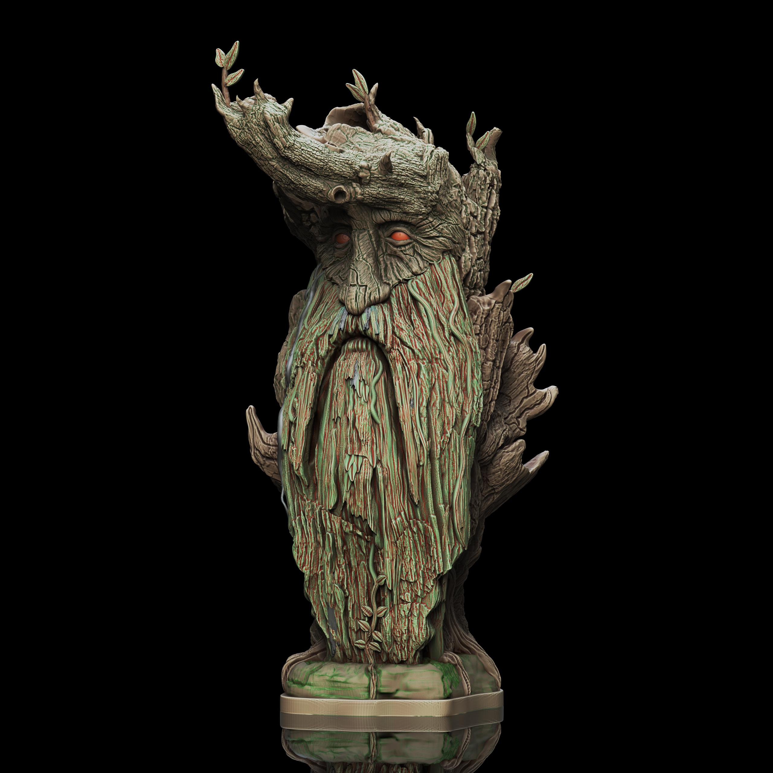 Treebeard Bust (Pre-Supported) 3d model