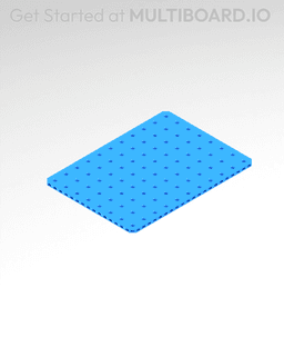 11x8 MU - Small Thread Offset MU - MultiBoard Plate 3d model