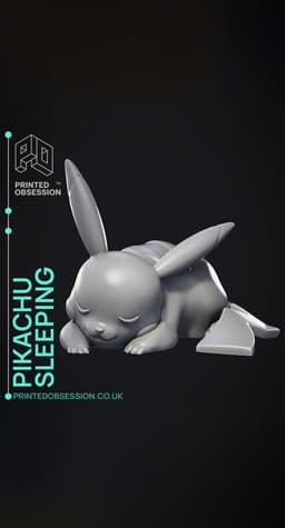 Sleeping Pikachu - Pokemon - Fan Art 3d model