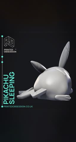 Sleeping Pikachu - Pokemon - Fan Art 3d model