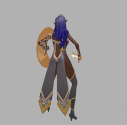 Dark Elf Paladin v2 3d model