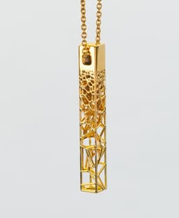 Fine Voronoi Gradient Bar Pendant 3d model