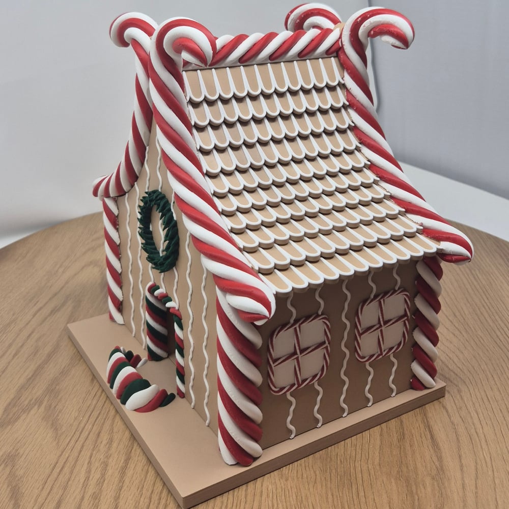 Gingerbread House Dice tower assembly kit 3d model