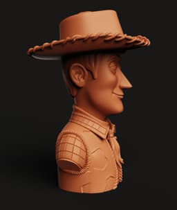 Woody Cowboy Bust | Sheriff Toy Statue | Western Hero Sculpture 3d model
