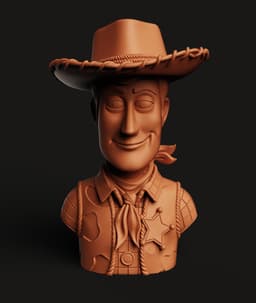 Woody Cowboy Bust | Sheriff Toy Statue | Western Hero Sculpture 3d model