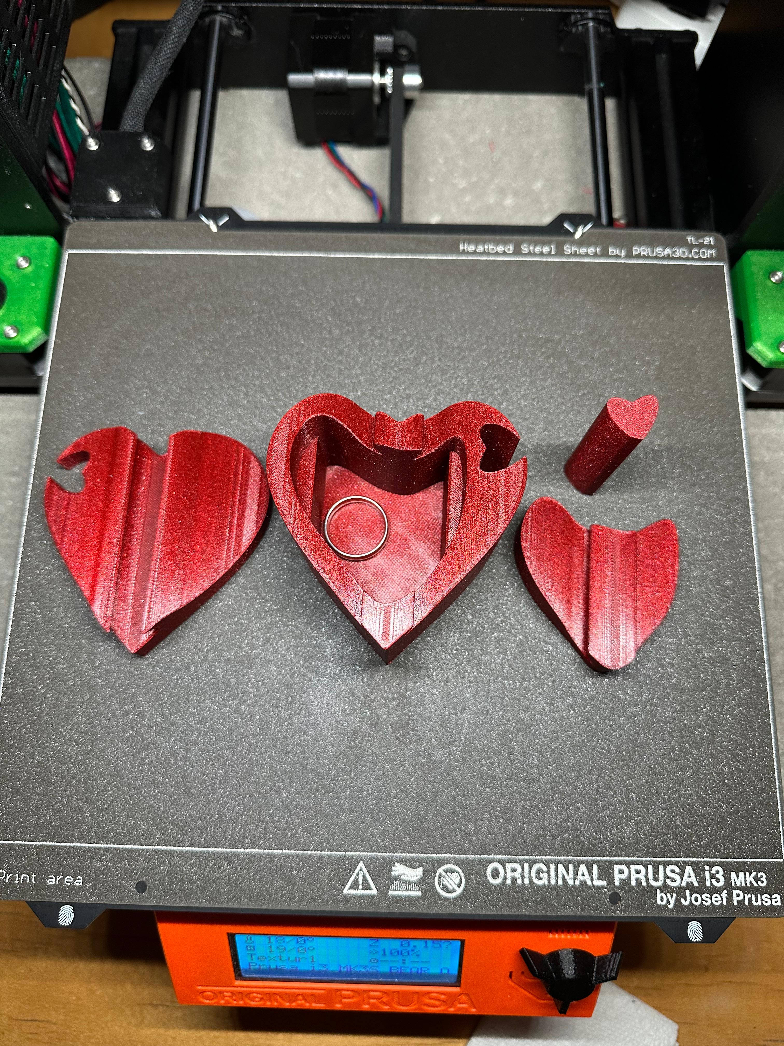 Heart box "puzzle" 3d model