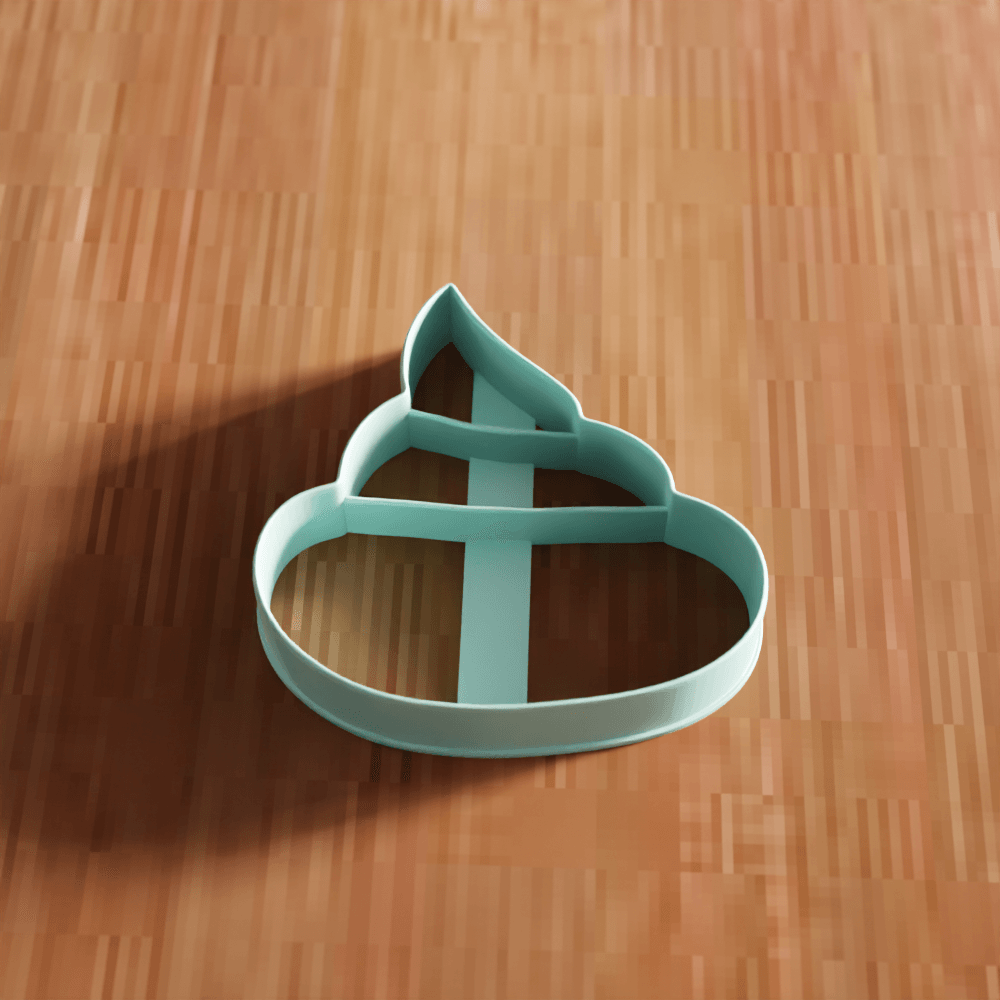 Poop Emoji Cookie Cutter Stamp Utensil 3d model