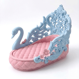 Elegant Swan Jewelry Dish & Vanity Trinket Tray 3d model