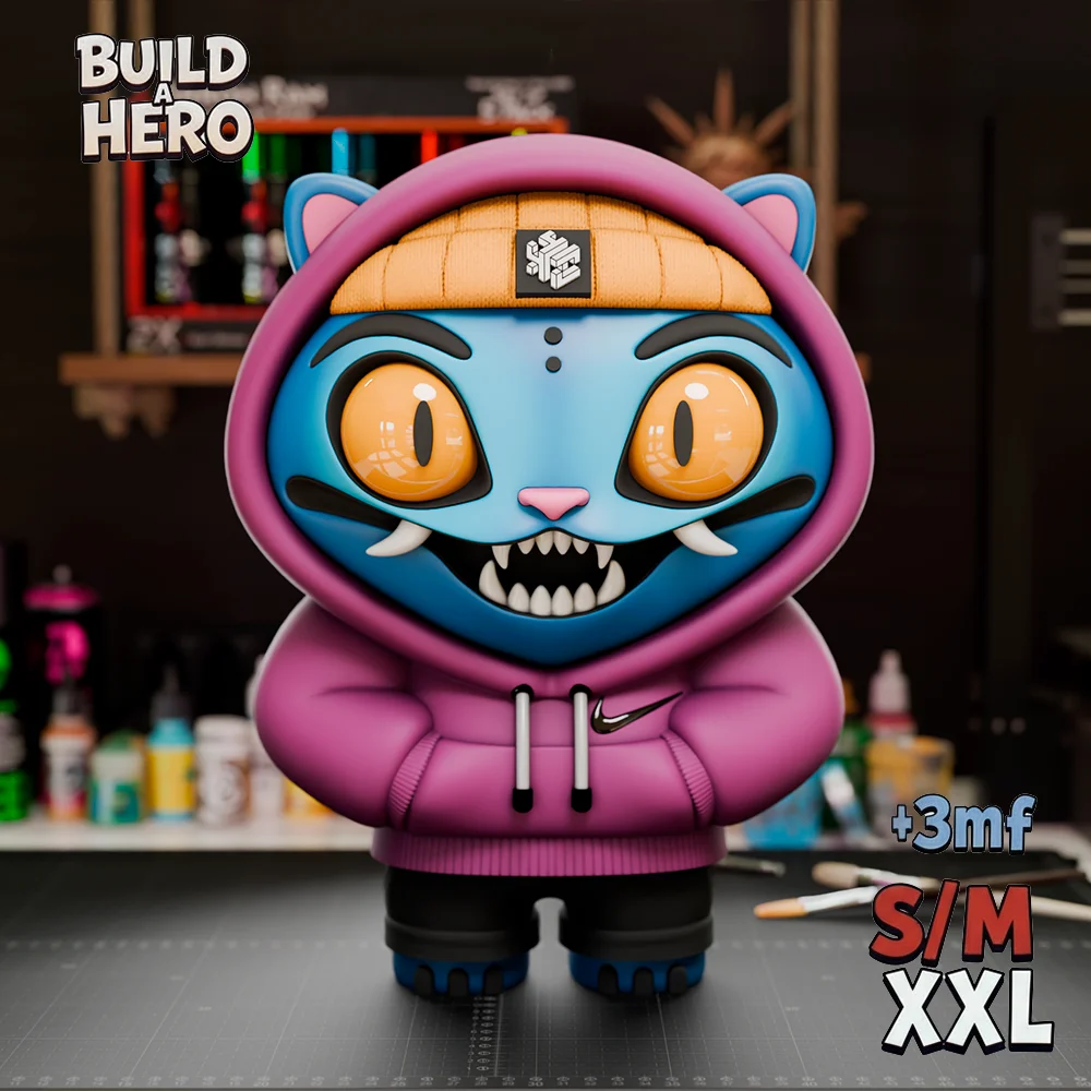 Derpy Urban Vibes: Build-a-Hero β Street Cat Figure no ams 3d model