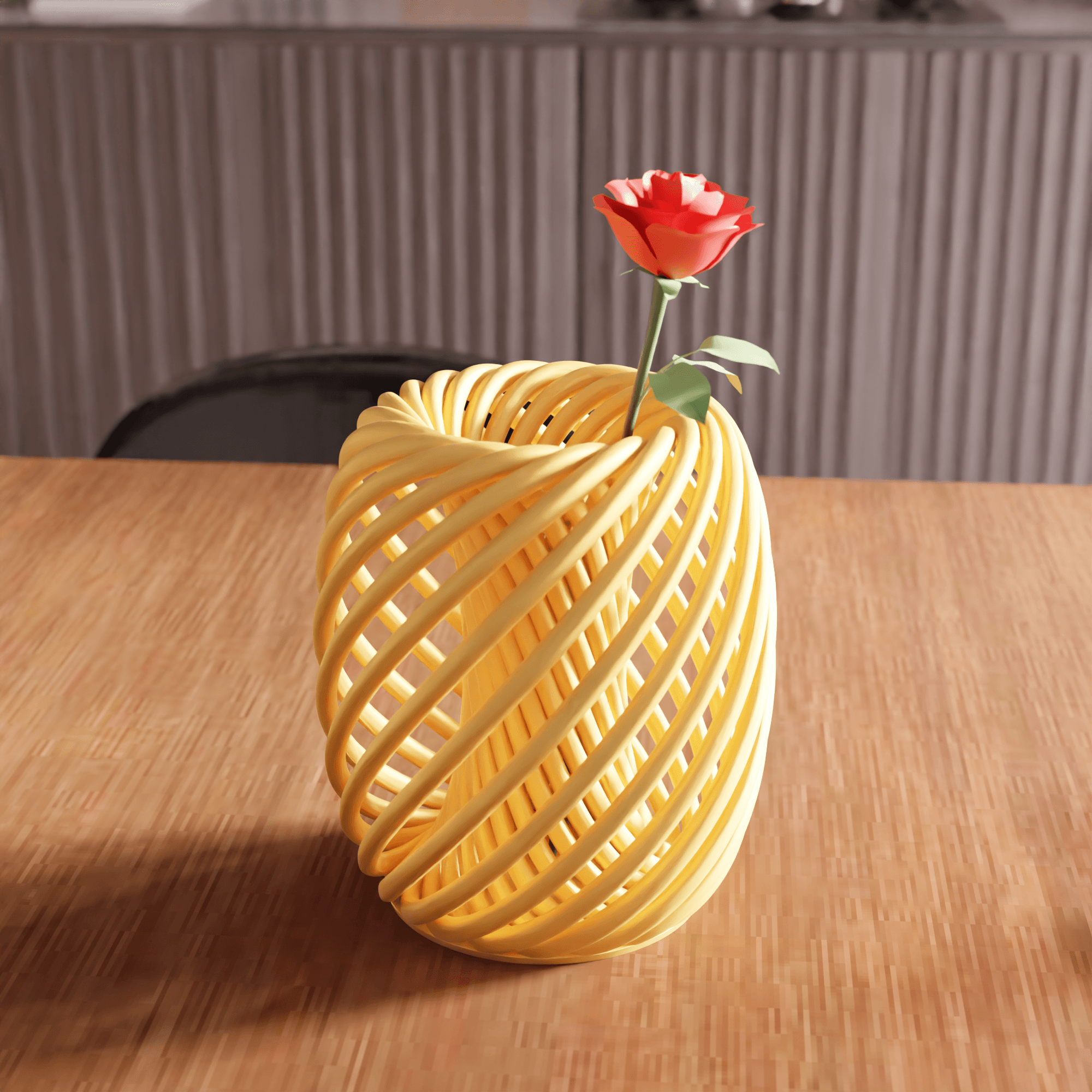 Helical Spiral Lattice Vase 3d model