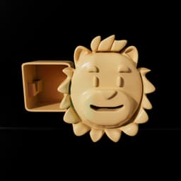 Lion toilet paper dispenser 3d model