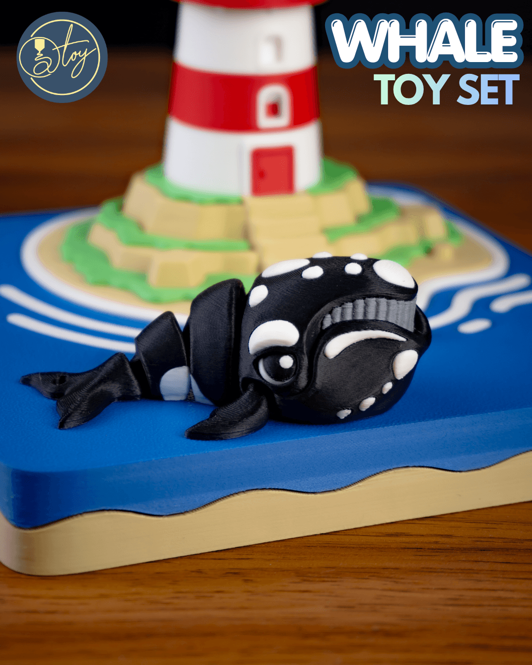 Lighthouse & Whale Collection 3d model
