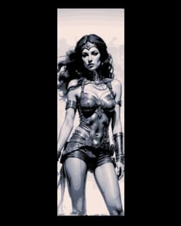 Realism style Sketches - Ladies of the Superhero Worlds - Set of bookmarks 3d model