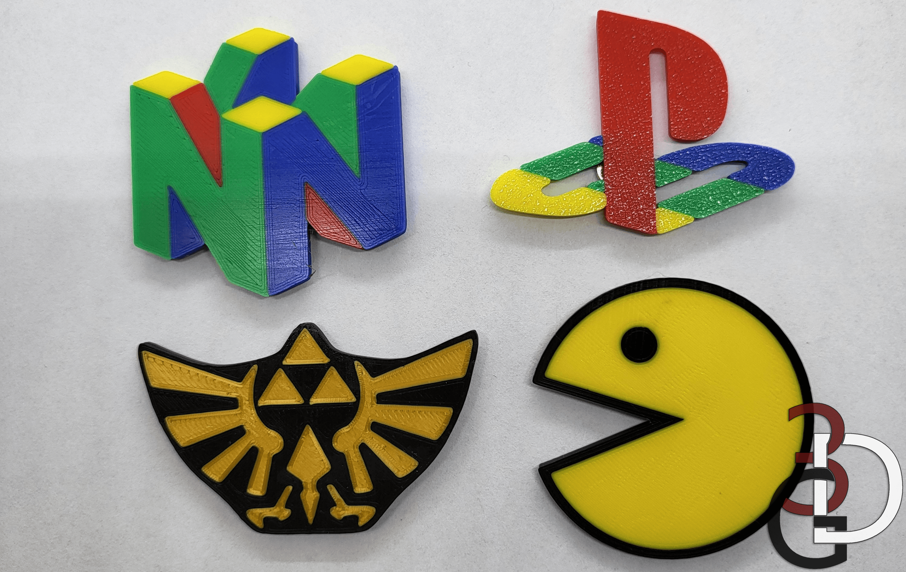 Video game themed magnets 3d model