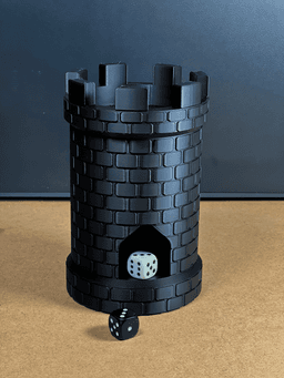 Turret Dice Tower With Hidden Storage Tray. 3d model