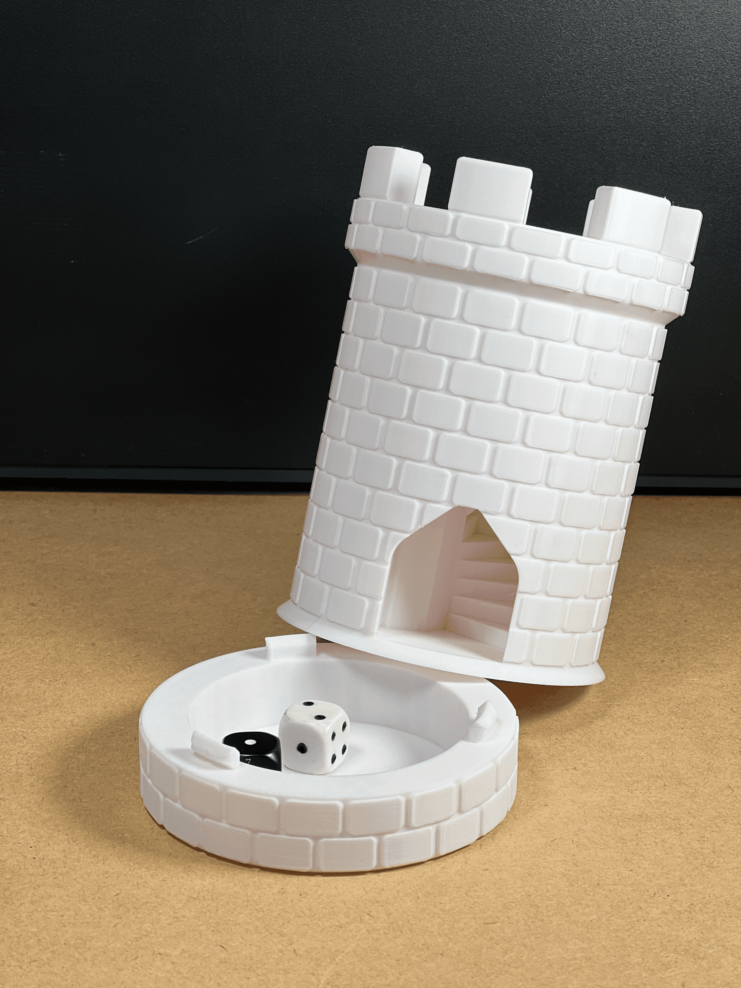 Turret Dice Tower With Hidden Storage Tray. 3d model