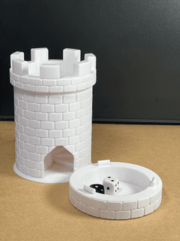 Turret Dice Tower With Hidden Storage Tray. 3d model