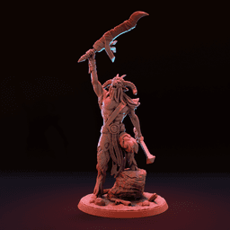 Minotaur - Presupported Monster for Tabletop RPG and Wargames 3d model