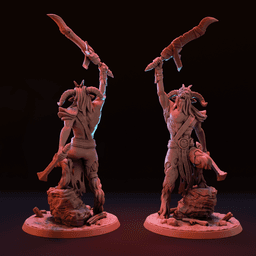 Minotaur - Presupported Monster for Tabletop RPG and Wargames 3d model