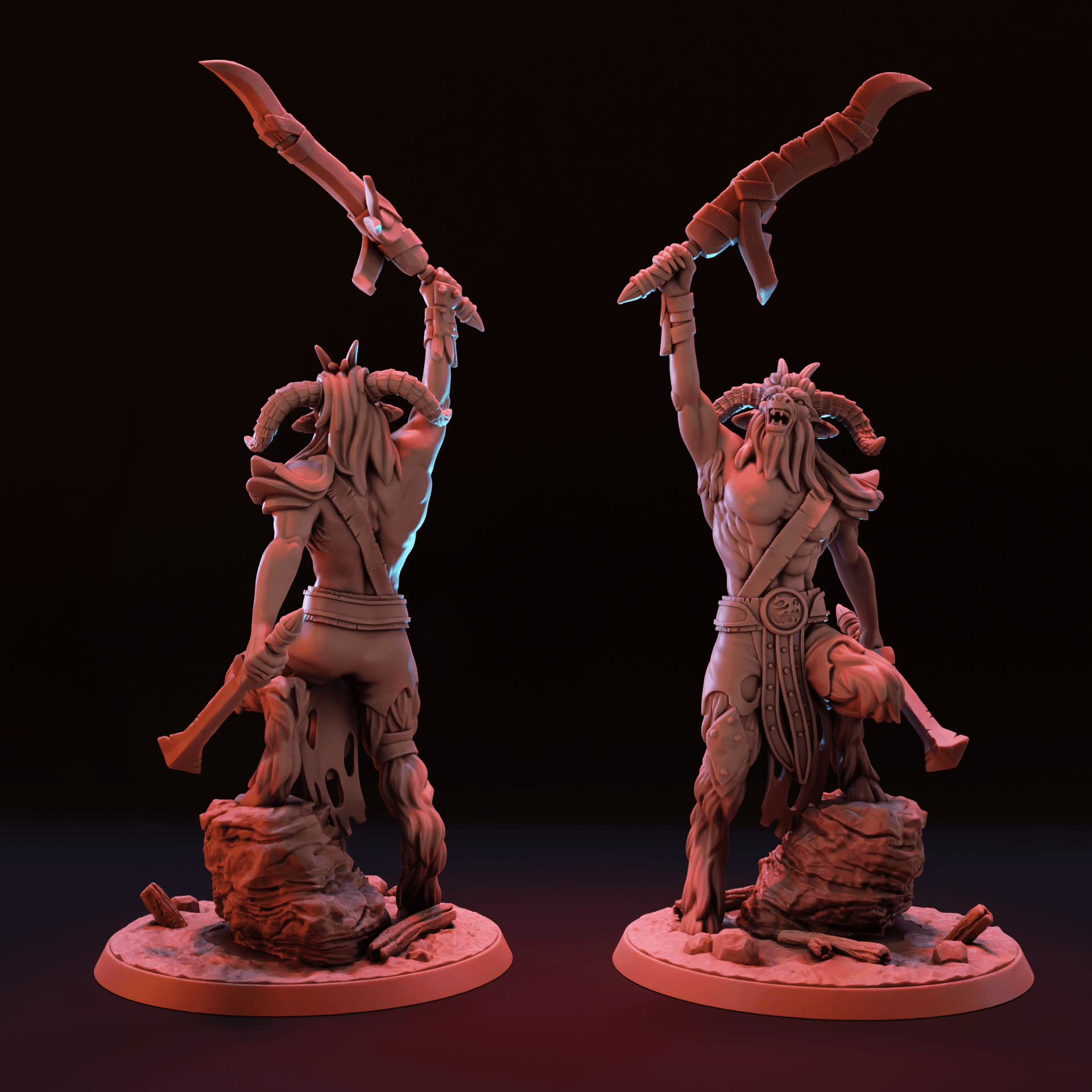 Minotaur - Presupported Monster for Tabletop RPG and Wargames 3d model