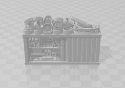 Spare parts container for diorama projects, 1/64 scale. 3d model