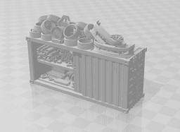 Spare parts container for diorama projects, 1/64 scale. 3d model