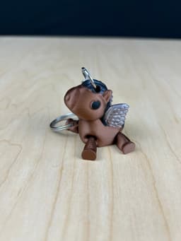 Winged Horse Keychain 3d model