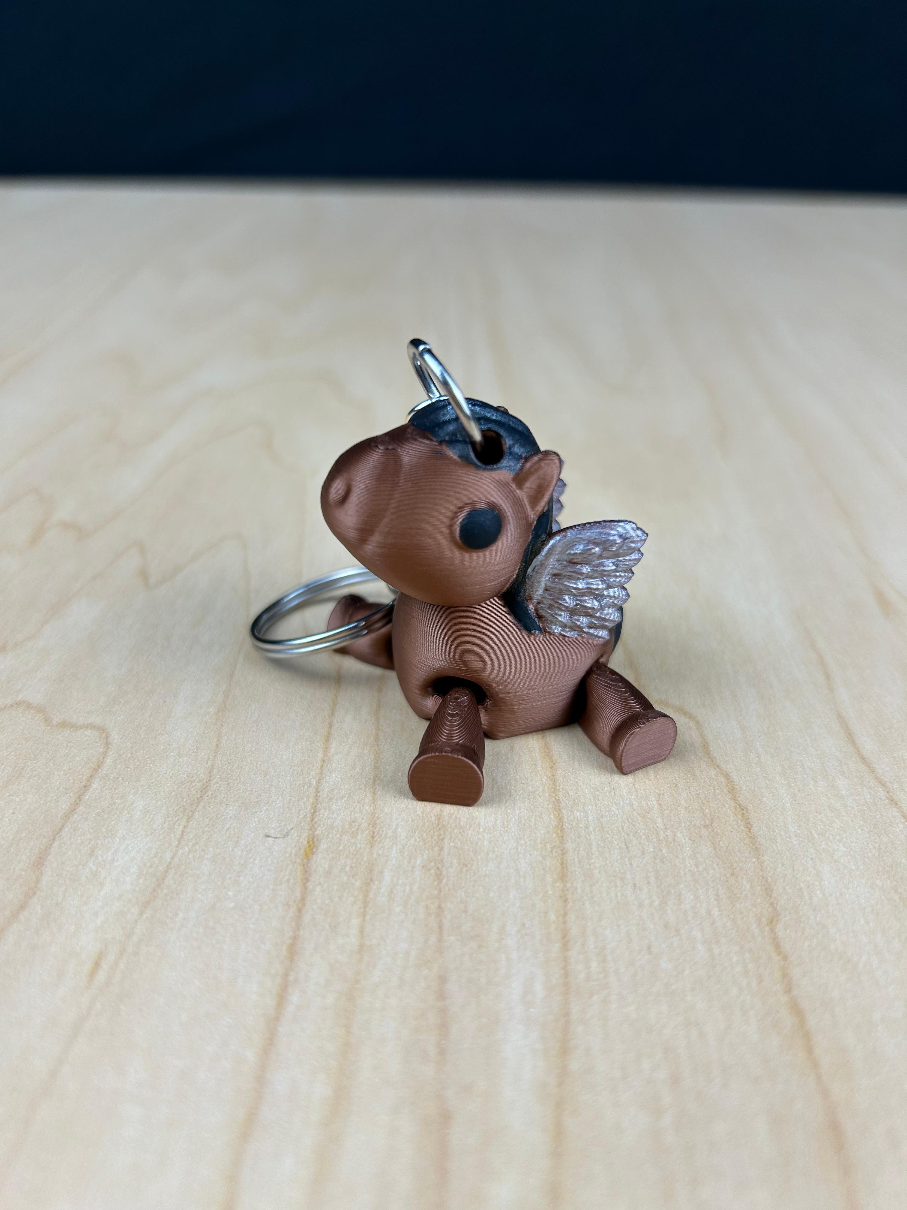 Winged Horse Keychain 3d model