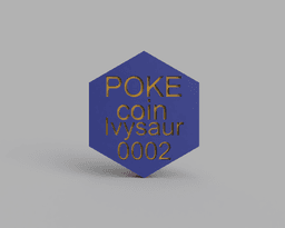 Ivysaur Pokemon PokeCoin STL 3d model