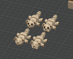 Lion & Lioness Flexi Animals with Keychain Versions (Safari Flexi Pack Part 1) 3d model