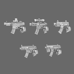 Space Knights MPX Style Pistol RIGHT 3d model
