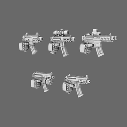 Space Knights MPX Style Pistol RIGHT 3d model