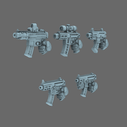 Space Knights MPX Style Pistol RIGHT 3d model