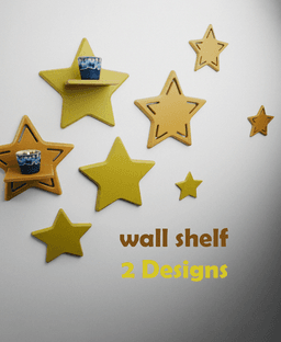 Star Wall Shelf Set 3d model