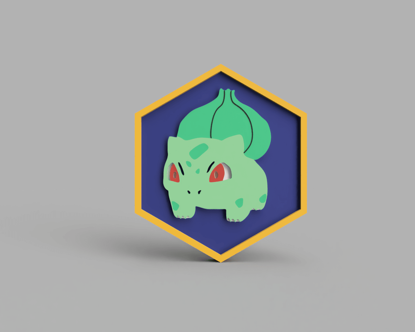 Bulbasaur Pokemon PokeCoin STL 3d model