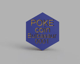 Bulbasaur Pokemon PokeCoin STL 3d model