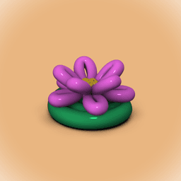 Balloon Lotus Flower 3d model