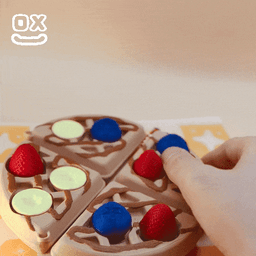 Waffle Slice Multi Clicker - Fidget Clicker Keychains 3d model