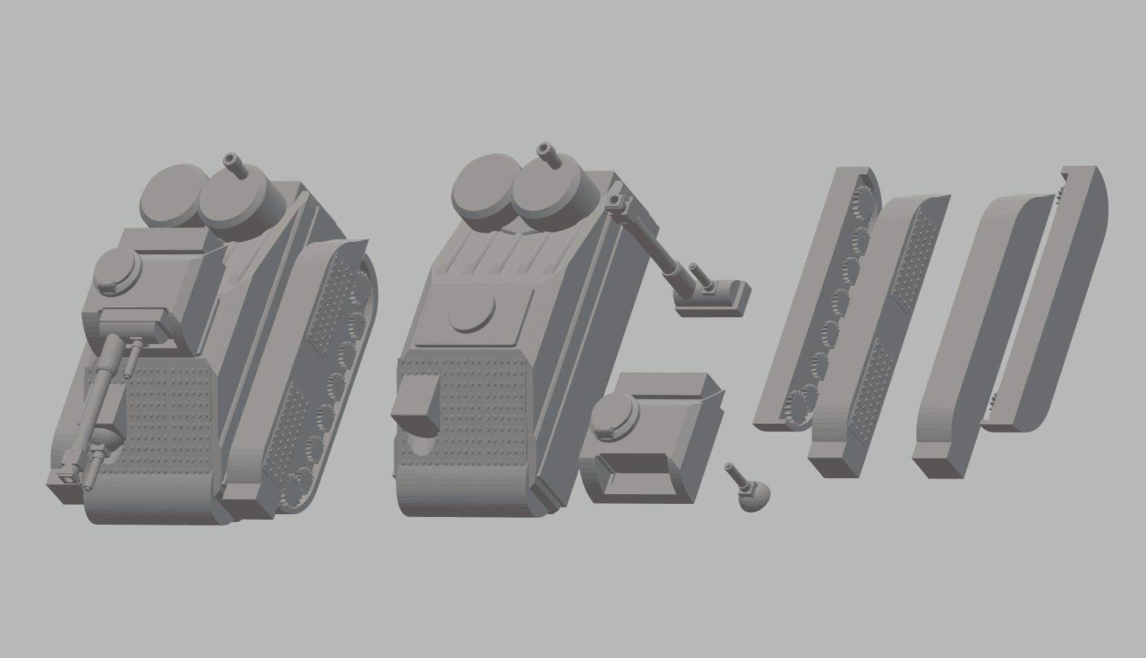 FHW: Chovel Tank prototype (Sherman tank) (BoD) 3d model