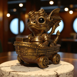 Steampunk Baby Dragon Vessel Jar 3d model