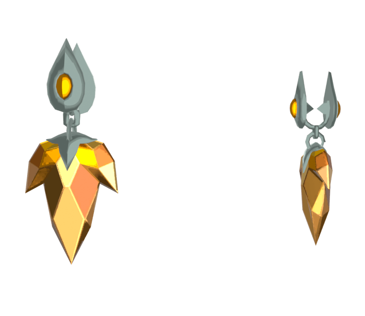 Amber Earrings 3d model