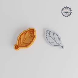 Leaf Shape Cutter & Stamp Set, 3 Sizes, Perfect for Cookies & Fondant, Nature Leaf Design, 6-Piece Collection PRODUCT_1014 3d model