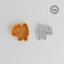 Apiary Farm Honey Cookie Cutter & Stamp Set, Bee Farm, Honeycomb, Beehive, S/M/L, 6-Piece Bundle PRODUCT_331 3d model