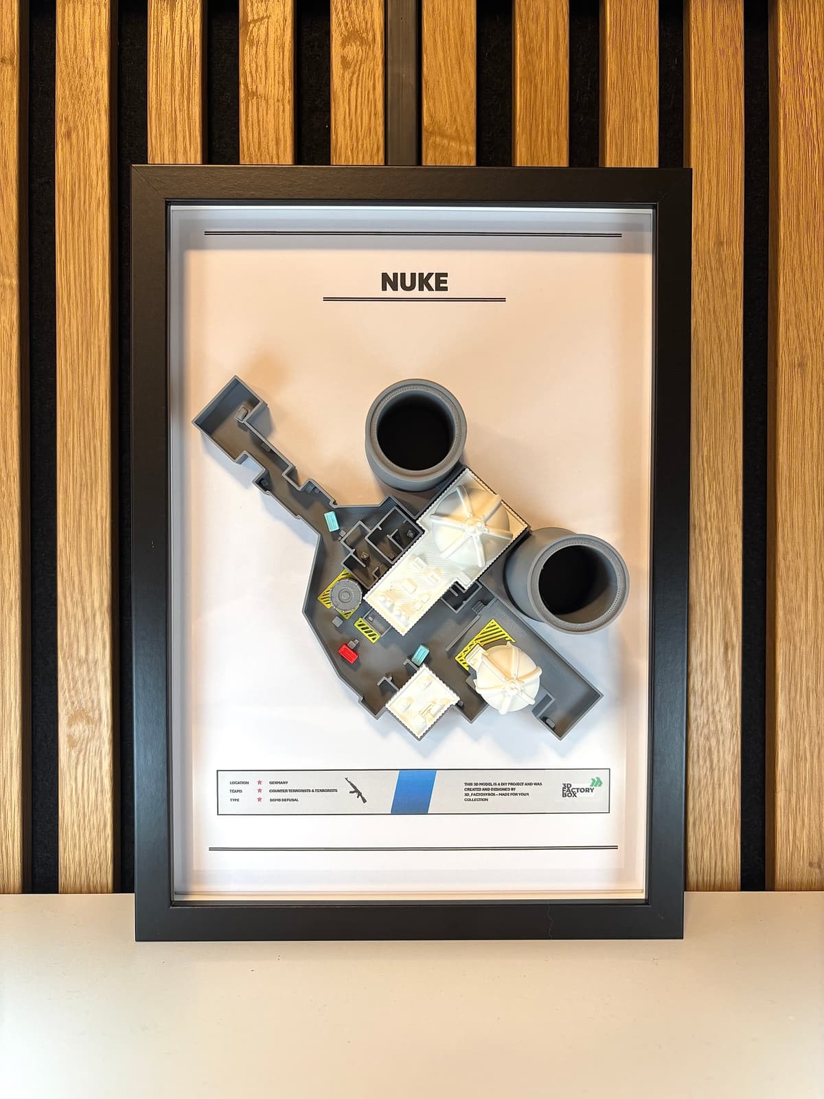 Nuke Fan 3D Printed Gaming Map - Inspired by
