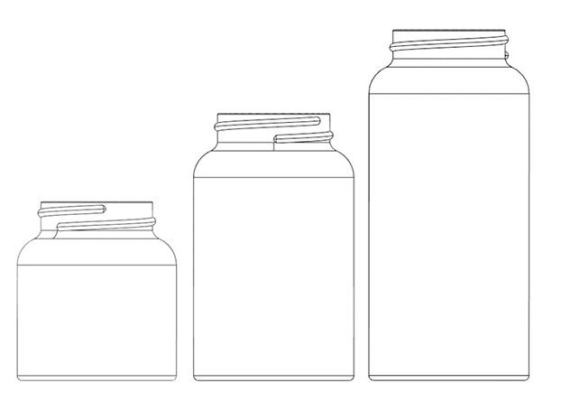 Milk Cap Jar (Wide) set 3d model