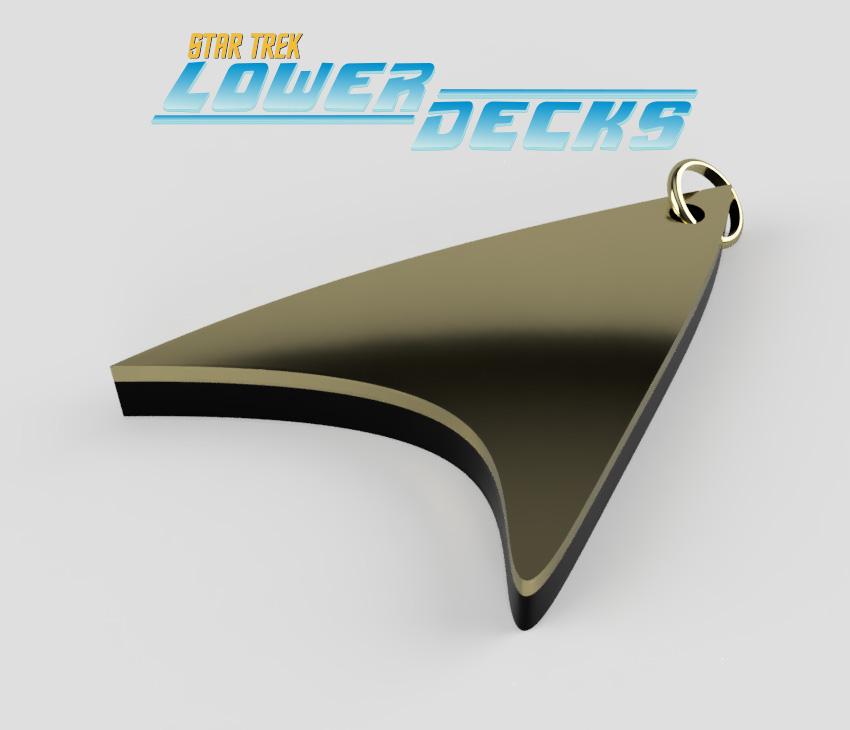 Star Trek Lower Decks Combadge Keyring (one or two colour!) 3d model