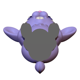 Cute Cryptid Fuzzy Jackalope Figure Adorable Fantasy Creature 3d model