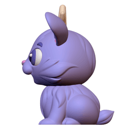 Cute Cryptid Fuzzy Jackalope Figure Adorable Fantasy Creature 3d model